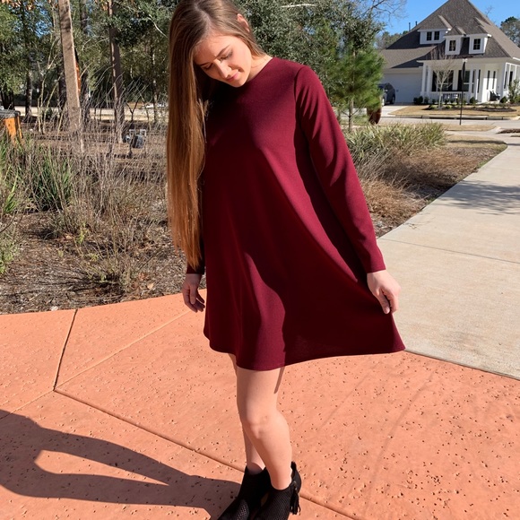 Dark red shift dress - brand new - Picture 2 of 6